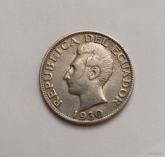 1 сукре. 1930 г. 720 пр., Антонио Хосе де Сукре. Эквадор. Тираж 400 тыс.