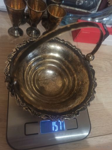 Конфетница серебро,СССР ,875 проба.