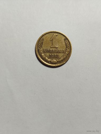 1 копейка СССР 1981 Брак двух видов