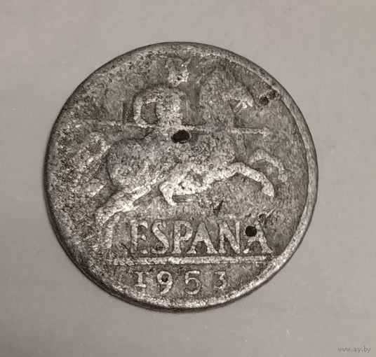 Испания 10 сентим 1953