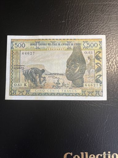 Западная  Африка Сенегал 500 франков редкая 1959-1965  р3 VF++