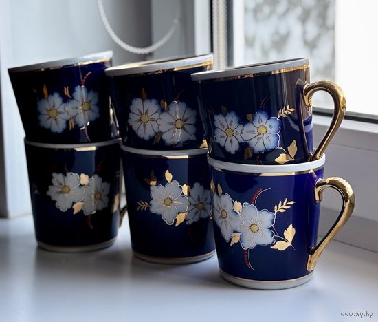 Фарфоровые чашки, Яблоневый цвет, СССР