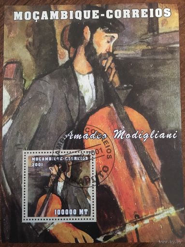 Мозамбик 2001. Художники Amadeo Madiqliani. Блок