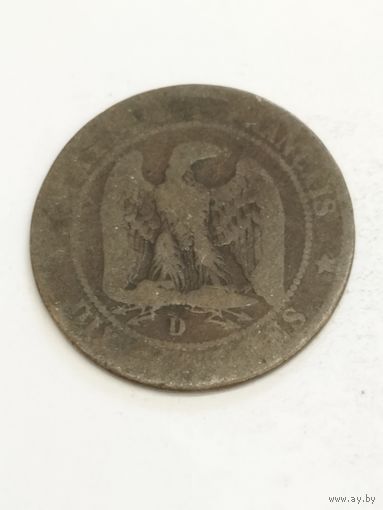 Франция 10 сантим 1856