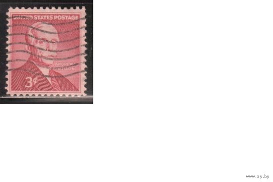 США-1955, (Мих.693), гаш. ,Личности, Министр финансов(одиночка),