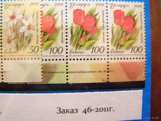 2008  Беларусь. 12 стандарт РБ. (Цветы) "100 руб"   зак 46-2011