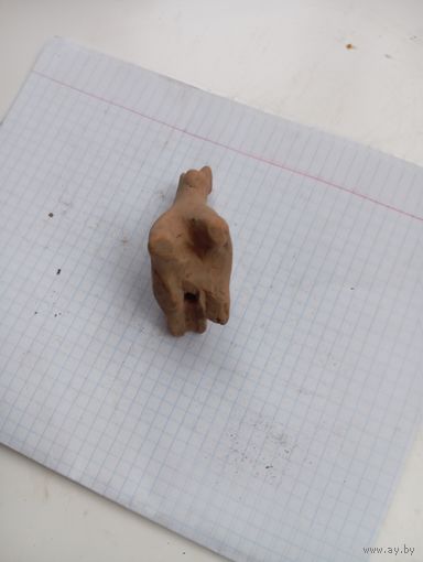 Из глины свистулька конь динозаврик