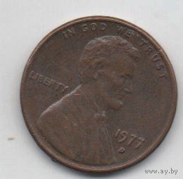СОЕДИНЁННЫЕ ШТАТЫ АМЕРИКИ 1 ЦЕНТ 1977 D.