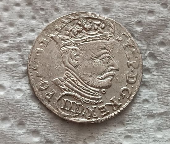 3 гроша 1581 Баторий Вильня с блеском