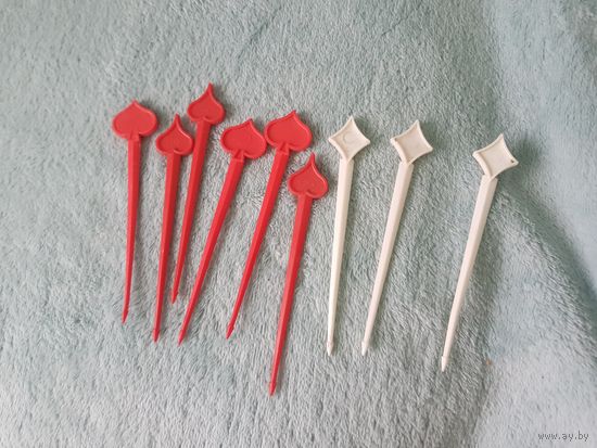 Шпажки СССР, Вильнюс, 9 шт., 3пики, 3чирвы, 3бубны