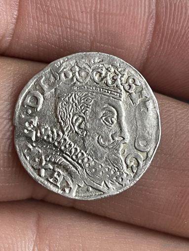 3 гроша 1597 Люблин с блеском! Отличный!