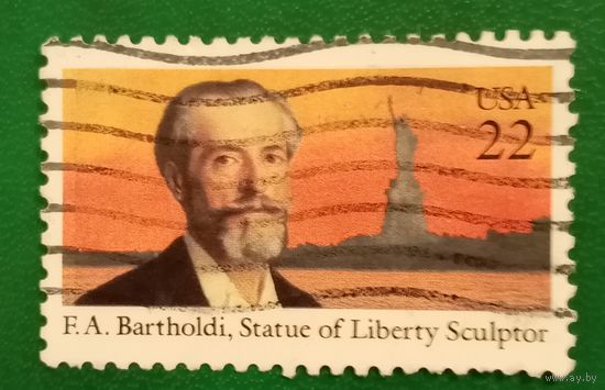 США 18 июля 1985. Французский скульптор создавший статую свободы Фредерик Огюст Бартольди