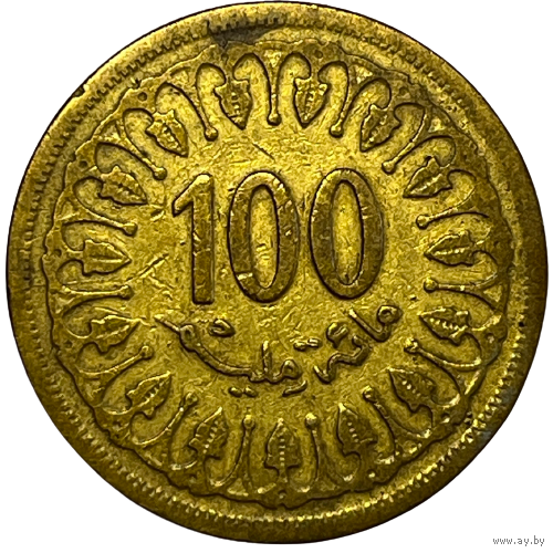 Тунис 100 миллимов, 1960