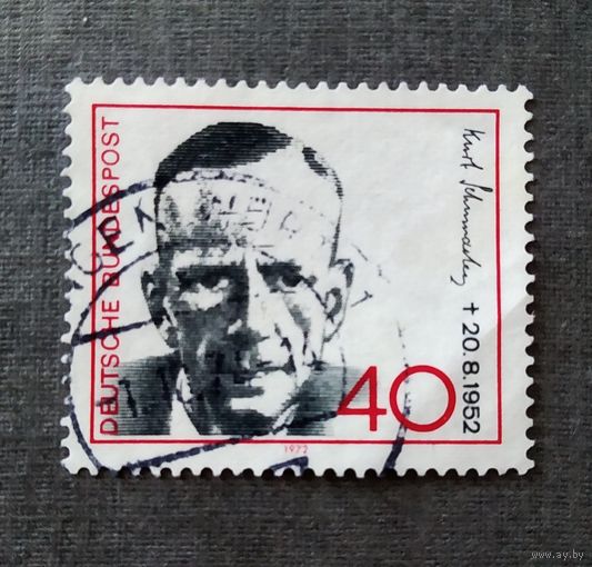 Марка Германия 1972 год Курт Шумахер