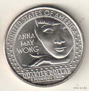США квотер 2022 Выдающиеся Женщины Анна Мэй Вонг двор P