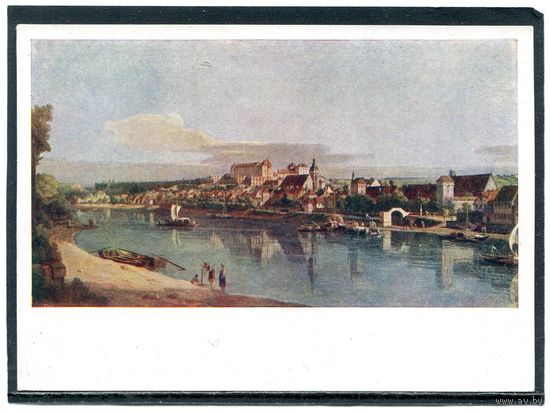Белотто. Вид Пирны с правого берега Эльбы. Изд.1958