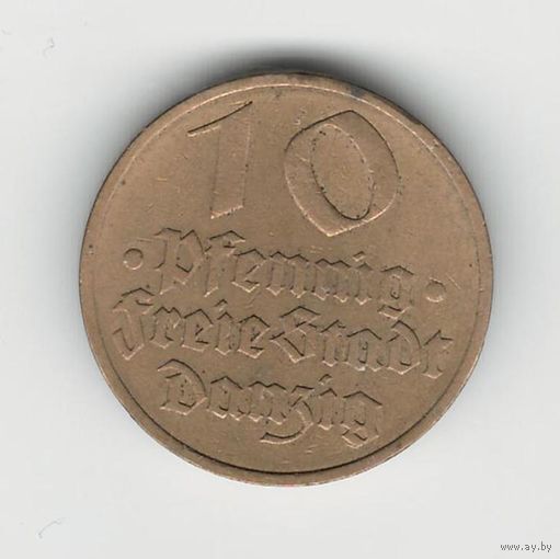 Германия Данциг 10 пфеннигов 1932 года. Нечастая!