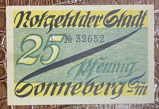 Нотгельд 25 пфеннигов 1920 год. Зоннеберг. Веймарская республика