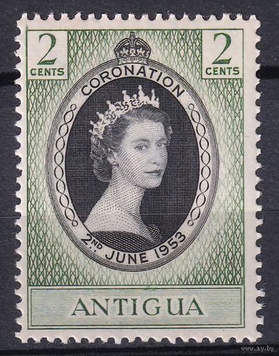 84.BrKS. Великобритания. Колонии. Антигуа. Коронация Елизаветы II. 1953 г. 2c. Mi.#100.