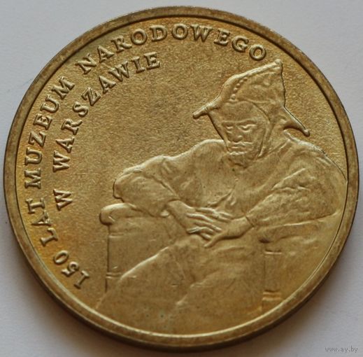 Польша 2 злотых 2012 год "150 лет национальному музею в Варшаве"