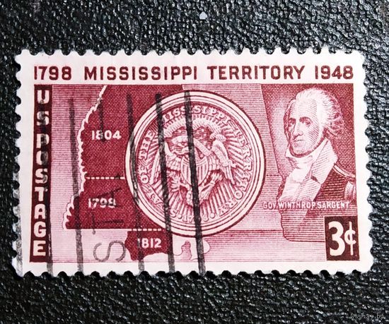 Марка США 1948 год 100 лет штату Миссиссиппи