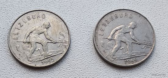 Люксембург 1 франк, 1955 2-6-22*23