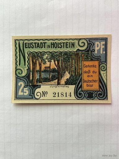 25 пфенигов (нотгельды) Германия г.Хольштейн -1402