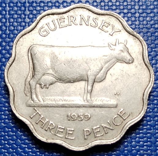 Гернси 3 пенса 1959 г.