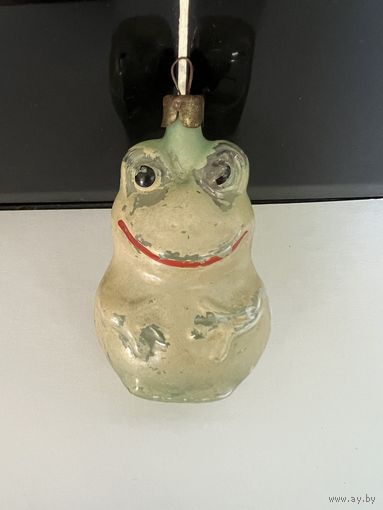 Елочная игрушка лягушка жаба СССР
