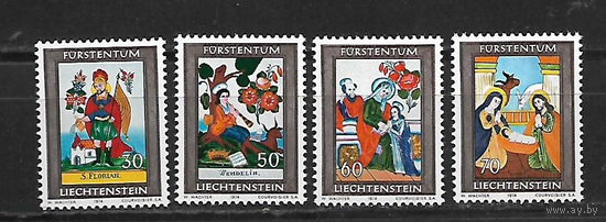 Рождество Живопись Религия Лихтенштейн 1974г Чистая серия **