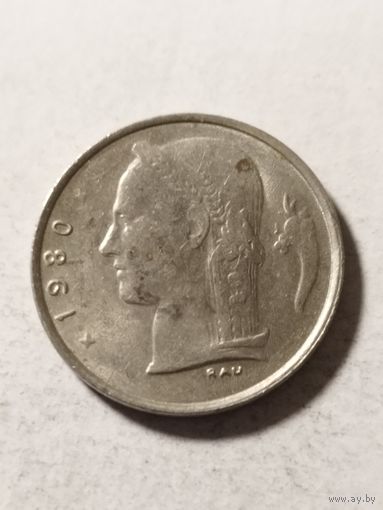 Бельгия 1 франк 1980