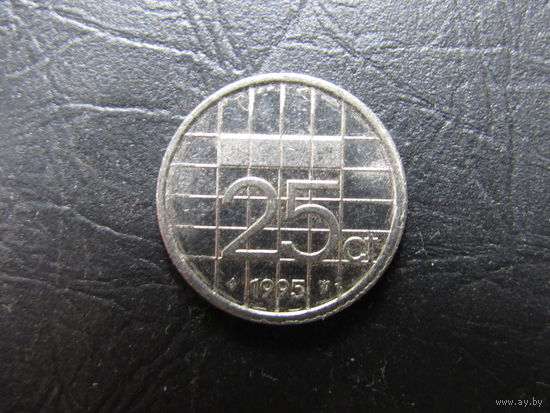 Нидерланды.25 центов, 1993. С 20 копеек. Распродажа коллекции. Смотрите другие лоты.