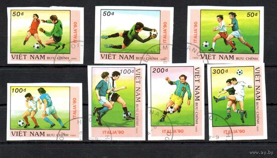 Чемпионат мира по футболу в Италии Вьетнам 1989 год серия из 7 б/з марок