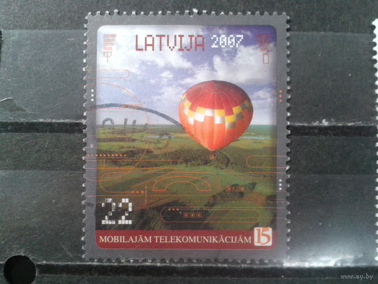 Латвия, 2007. 15 лет мобильной связи, воздушный шар