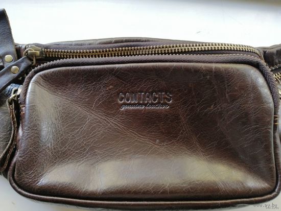 - СУМКА ПОЯСНАЯ CONTACTS Бренд Кожа Металлические молнии