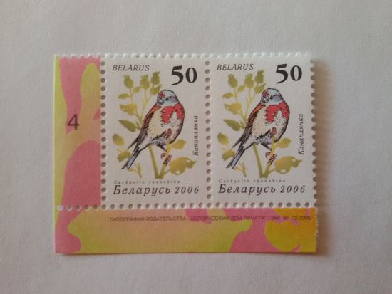 Беларусь. 2006. Девятый стандарт. Зак. 72-2006. Лист 6х7 (4). Пара с номером заказа (А055)