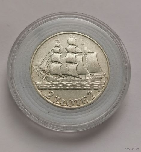 27. 2 злотых 1936 г. Кораблик