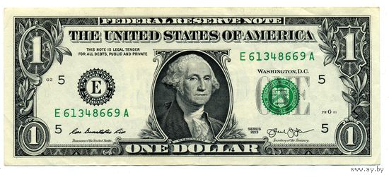 1 доллар 2013 E