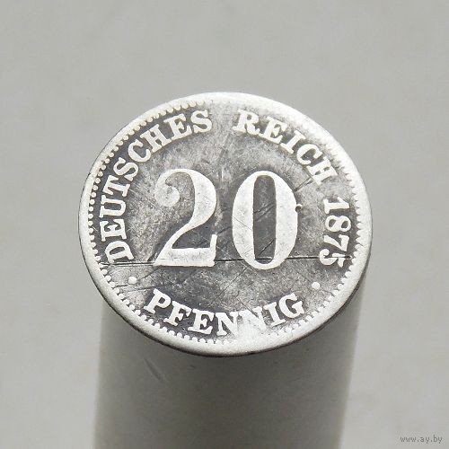Германия 20 пфеннигов 1875 G
