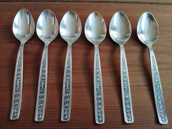 Ложки чайные Бакинская Роза, мельхиор. СССР