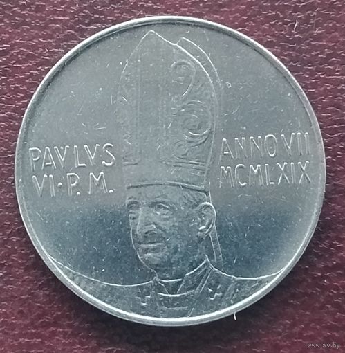 Ватикан 100 лир, 1969