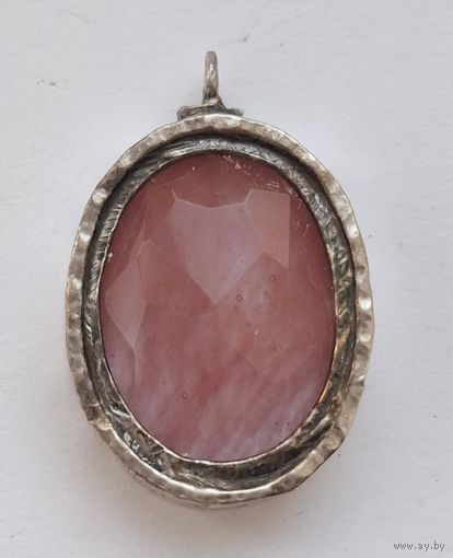 Кулон серебро 925 проба с камнем, 80-е годы
