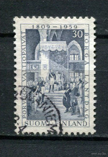 Финляндия - 1959 - Открытие парламента Порвоо 1809 г., картина В. Экмана. - [Mi. 504] - полная серия - 1 марка. Гашеная.  (Лот 169AL)