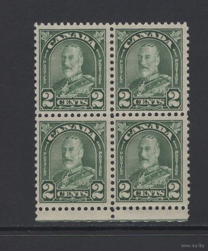1930 Канада** Король Георг V Квартблок SG#290