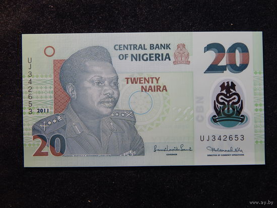 Нигерия 20 найра 2011г.UNC (полимер).