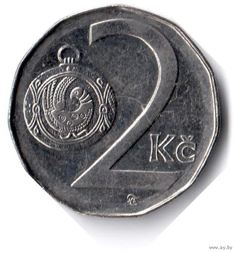 Чехия. 2 кроны. 1997 г. Единственное предложение данного года на АУ
