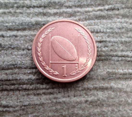 Werty71 Мэн 1 пенни 1998 Рэгби Блеск