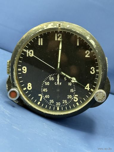 Старт с 1 рубля!Часы авиационные самолетные 123 ЧС рабочие! Смотрите другие лоты много распродаж!!