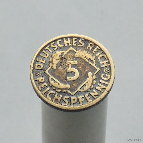 Германия 5 рейхспфеннигов 1925 D