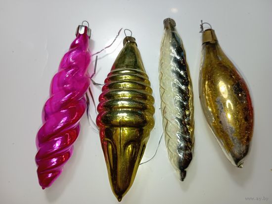 Ёлочная игрушка - Сосульки  , СССР .